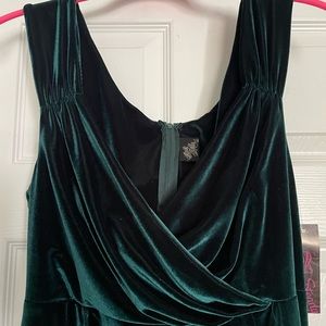 Rock Steady Green Velvet Dress